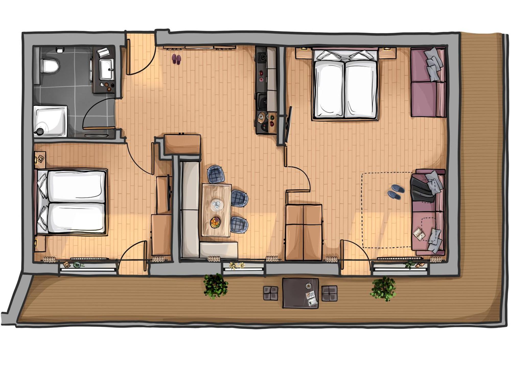 Appartements Sonnalm Berwang Værelse billede